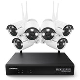 3MP 10-Channel Wireless Security Camera System, 8MP NVR, 3MP WiFi IP Cameras, Audio Recording, IP66 Waterproof, Smart AI Human Detection, Work With Alexa